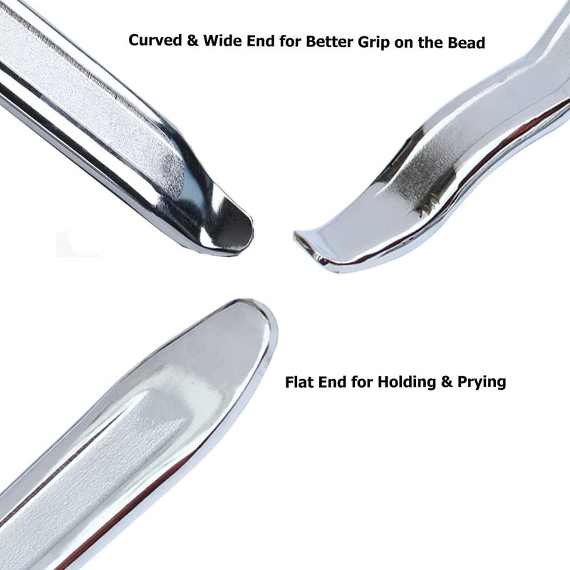 Dr.Roc 3 x 19.5 inch Staight and Curved Tire Irons Tire Levers TR413 Valve Stem Set Tire Tool Motorcycle Dirt Bike Lawn Mower ATV Tire Changing Tool for Tire Charger Machine - Image 2